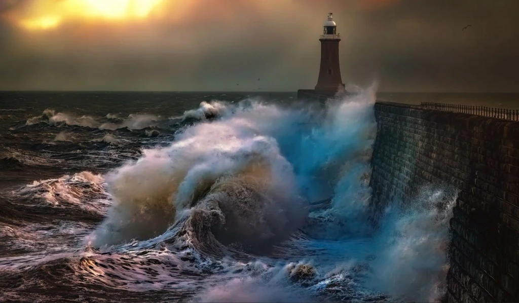 Sunset Collision, from A Lighthouse Stands Where the Land Ends