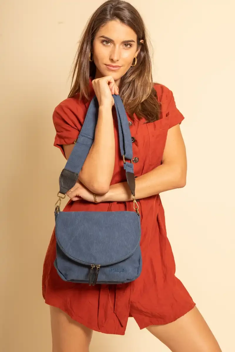 La besace Myosotis - en Toile Coton, from Arsayo Paris