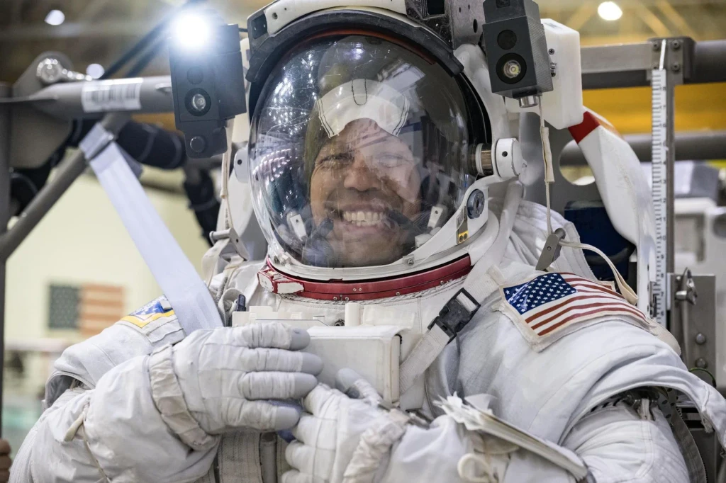 NASA astronaut Chris Williams participates in spacewalk training, from Astronauts: Working in a Vacuum