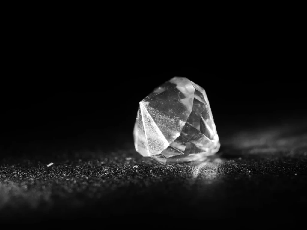 Facets Against Dark, from Diamonds: Carbon Under Pressure