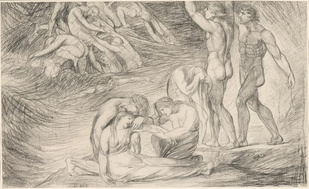Viola Surviving the Shipwreck off the Coast of Illyria, from “Twelfth Night”, from Drawings