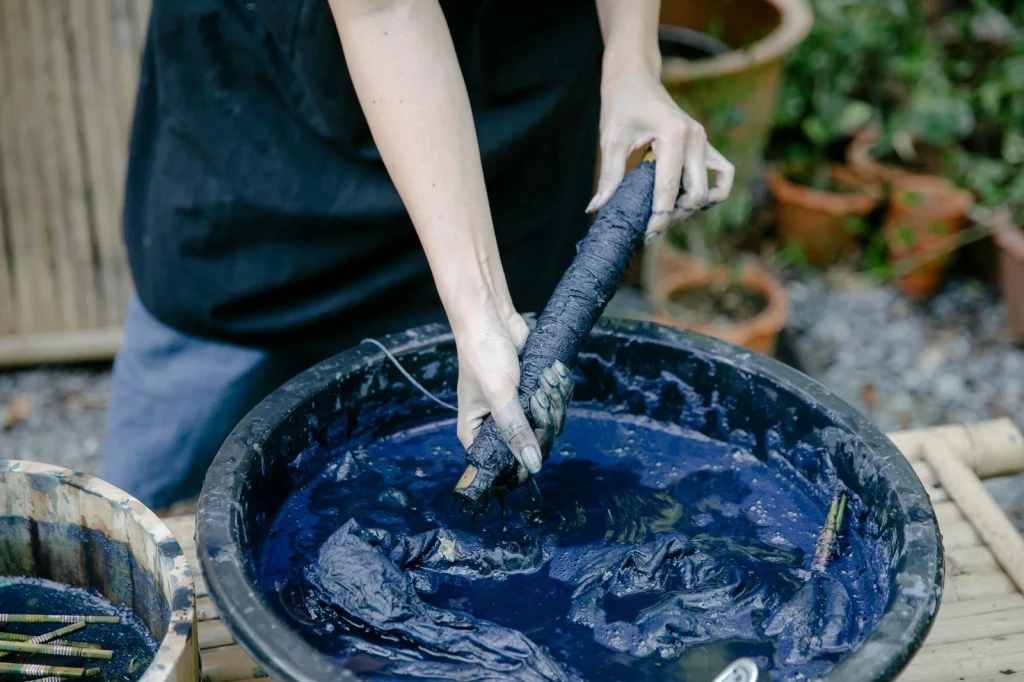 Indigo Hands, from Dyes: The Chemistry That Made the World Vivid