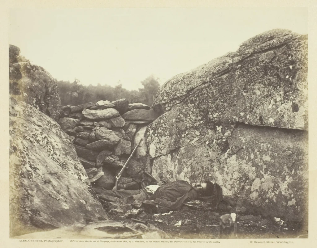 Home of a Rebel Sharpshooter, Gettysburg, from Early Photography Was a Chemical Miracle
