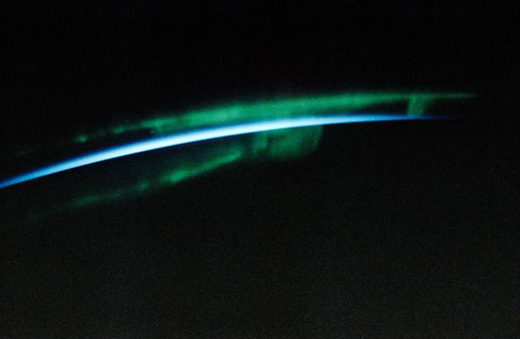 STS-45 Earth observation of the Aurora Australis or Southern Lights, from Earth From Space
