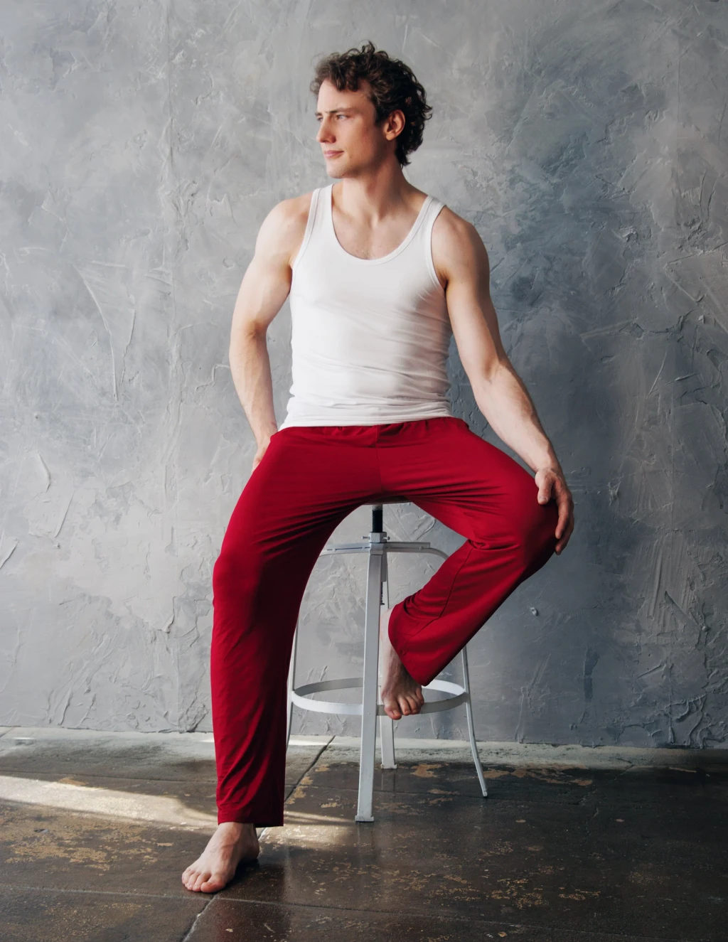 SLATON LOUNGE PANTS- CRIMSON, from Fakemovement