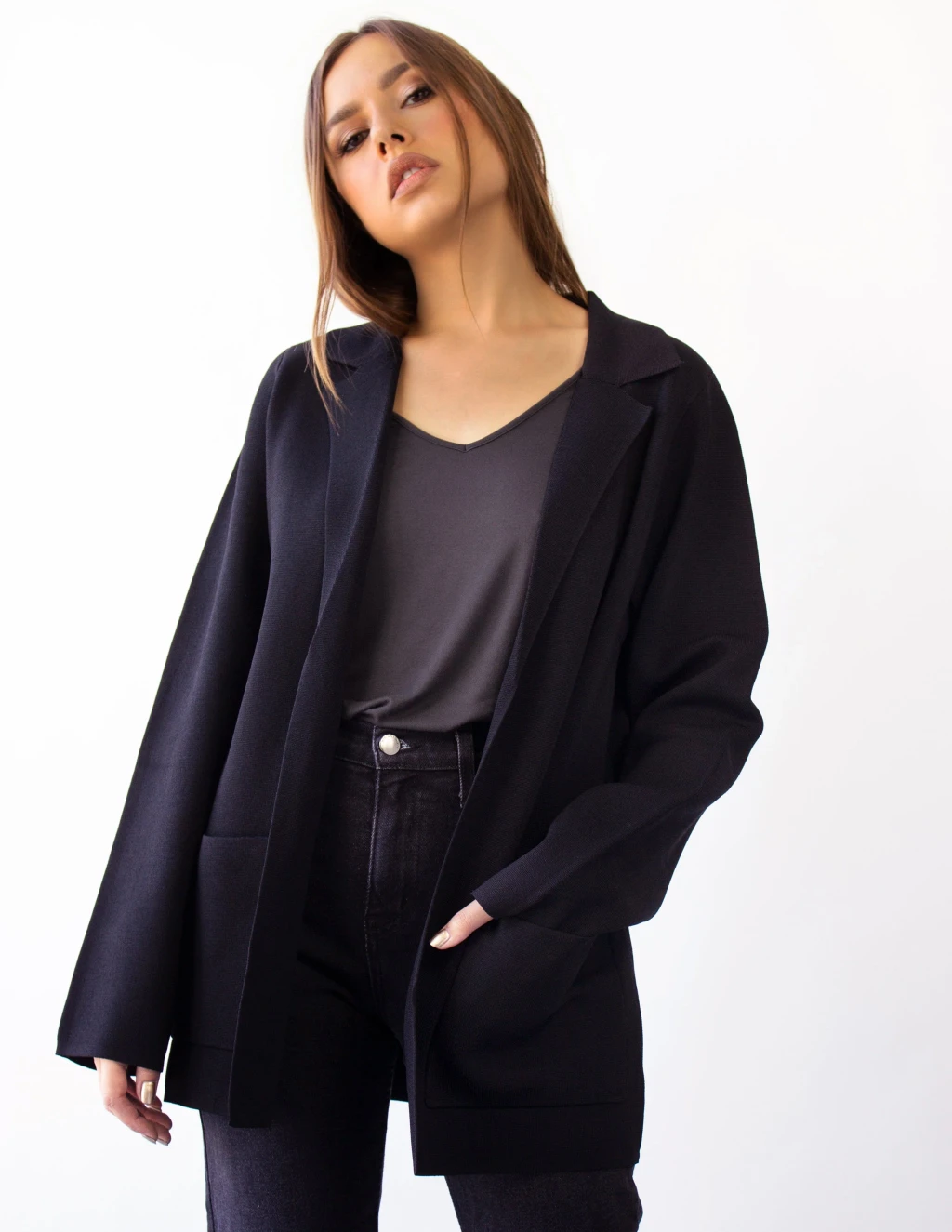 CASSINI BLAZER JACKET- BLACK, from Fakemovement