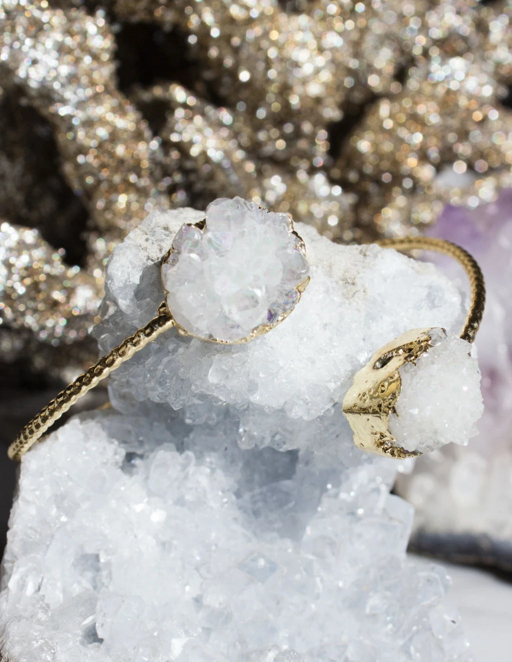 DRUZY QUARTZ BRACELET- WHITE, from Fakemovement