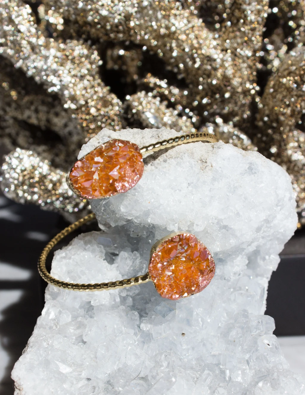 DRUZY QUARTZ BRACELET- ORANGE, from Fakemovement