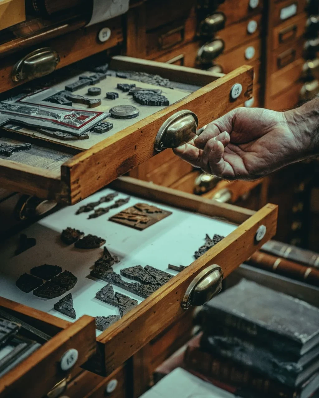 Drawer of Letters, from How Printing Multiplied Ideas