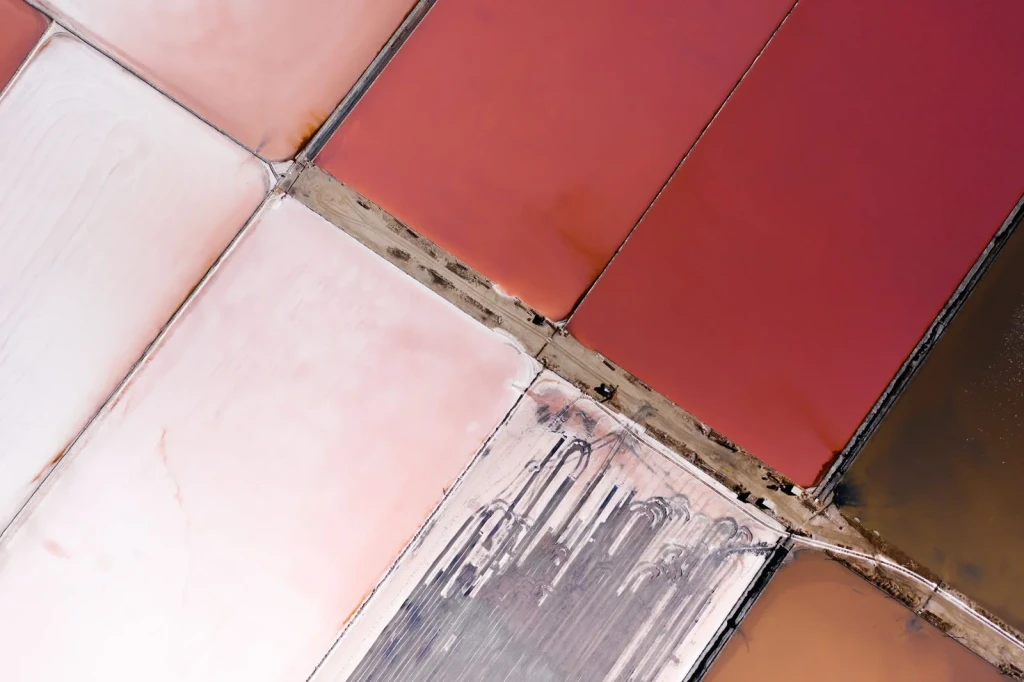 Geometric Salt Ponds, from How Salt Built Cities
