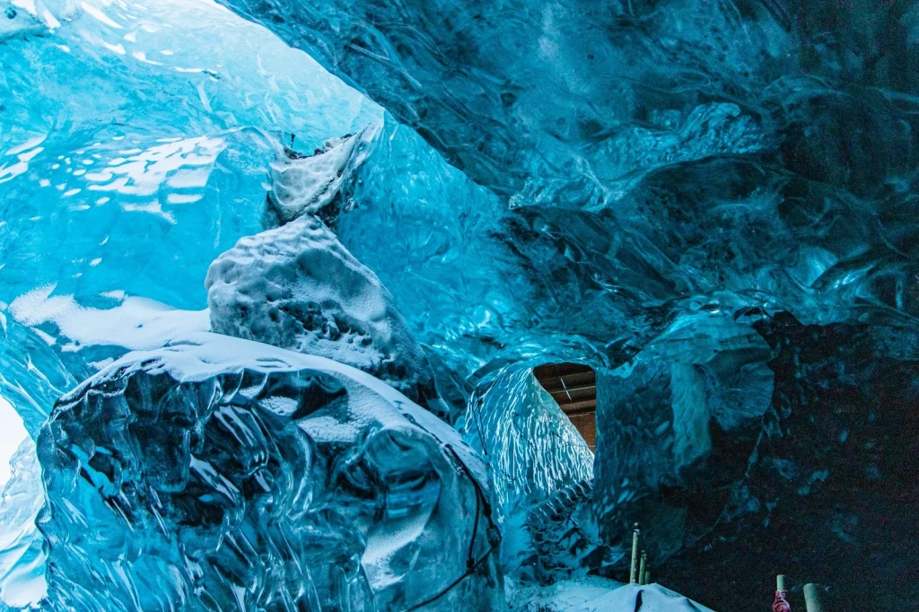 Turquoise Glacial Light, from Ice: The Solid That Shaped Continents