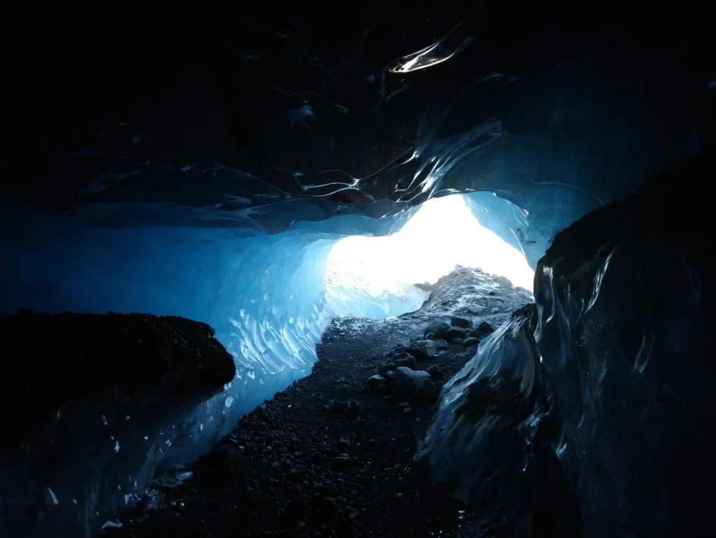 Cave in the Ice, from Ice: The Solid That Shaped Continents
