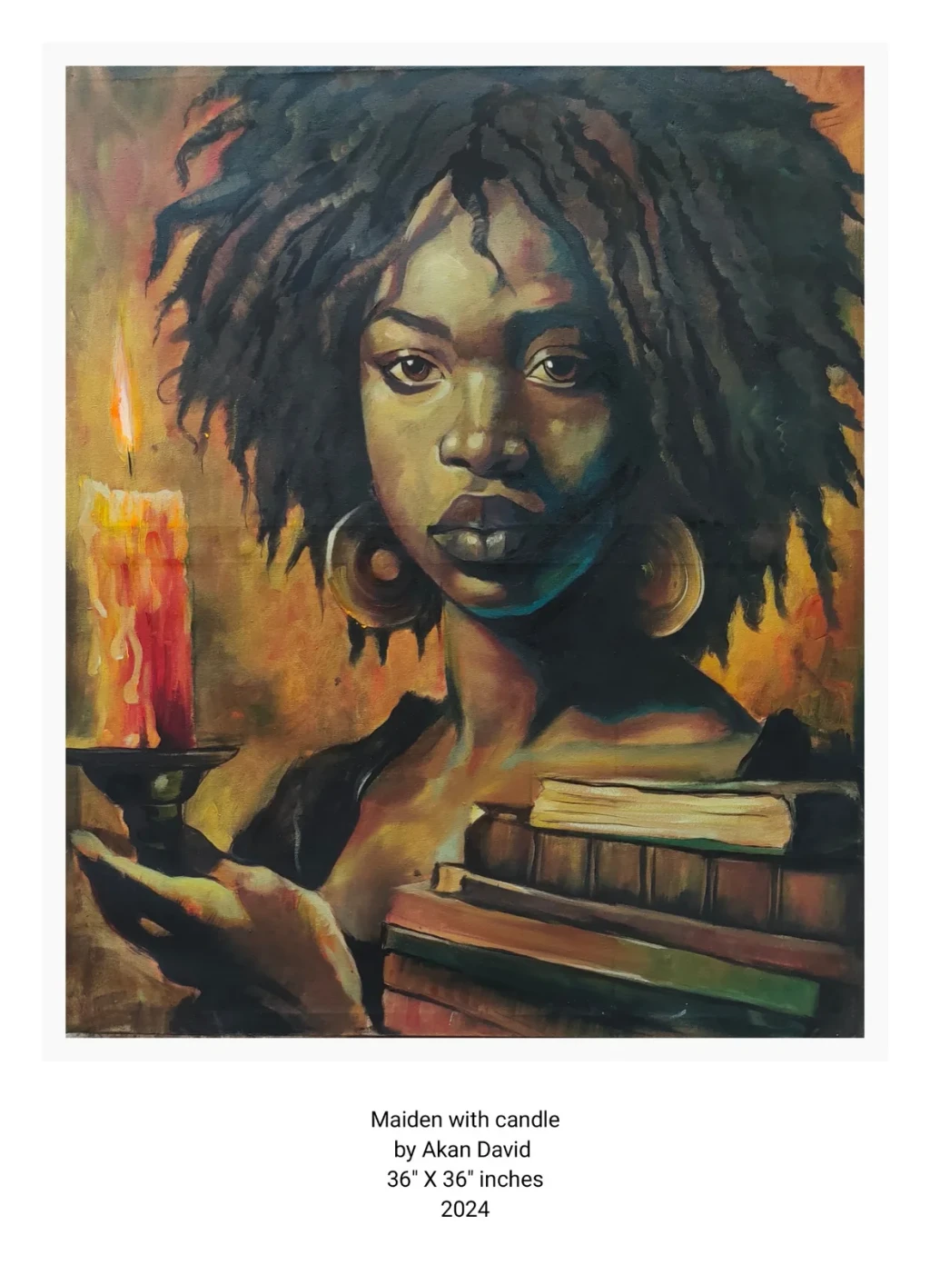 maiden with candle, from immortal gallery of art