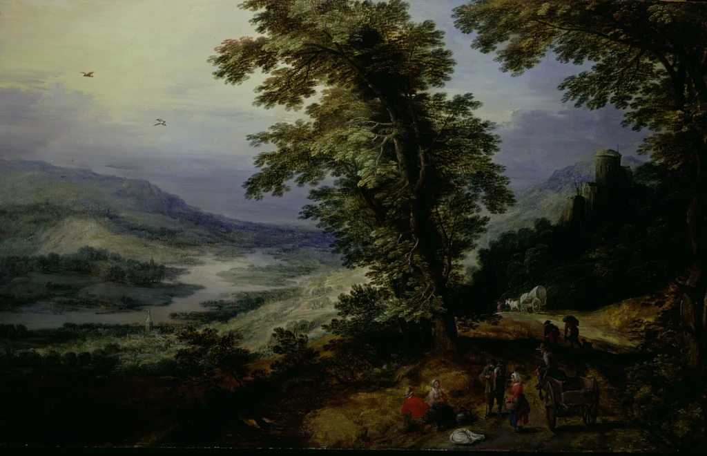 Mountain Road with Travelers, from Who Invented the Landscape?