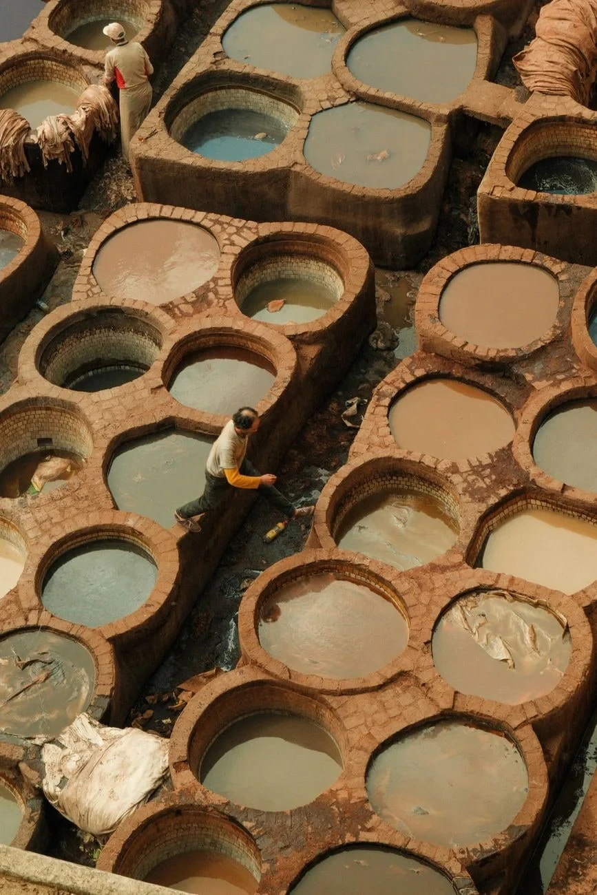 Workers and Dye, from Leather: A Skin Given a Second Life