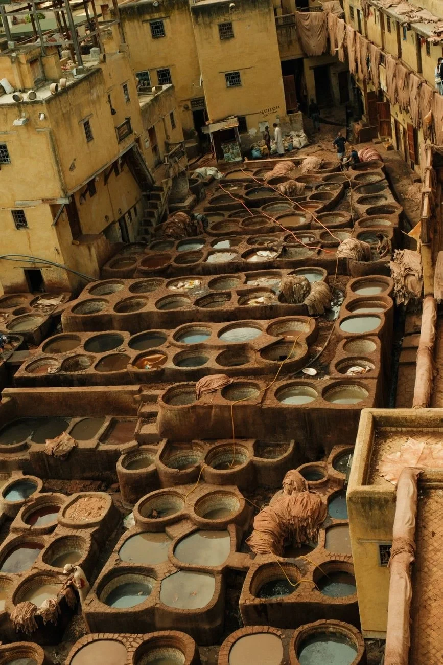 Tannery from Above, from Leather: A Skin Given a Second Life