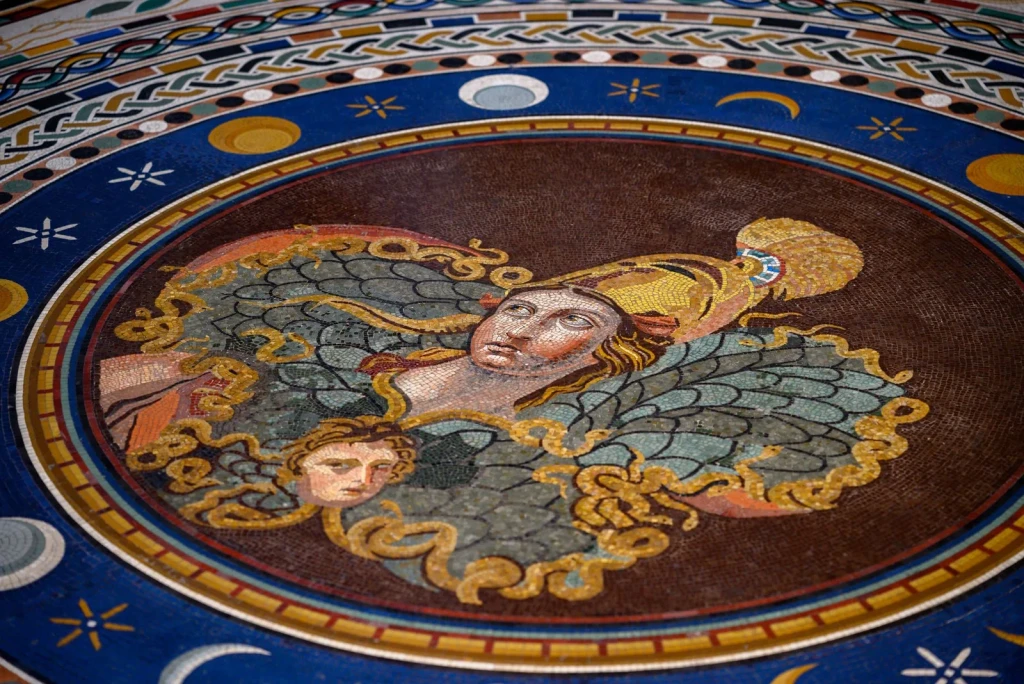 Mythological Elegance, from Look Closer. Every Mosaic Is a Stone.