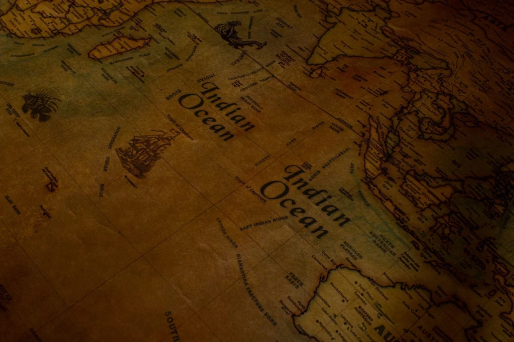 Indian Ocean Detail, from Maps: How We Drew What We Did Not Know