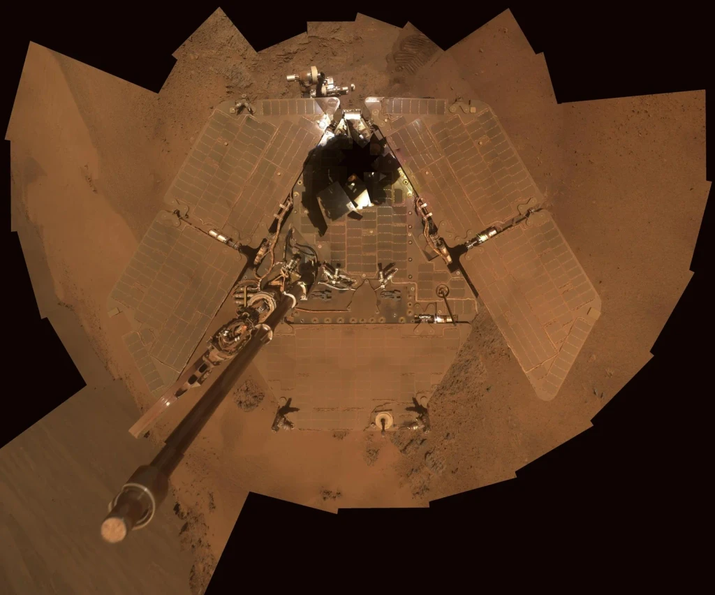 Dusty Mars Rover Self Portrait, from Follow the Water on Mars