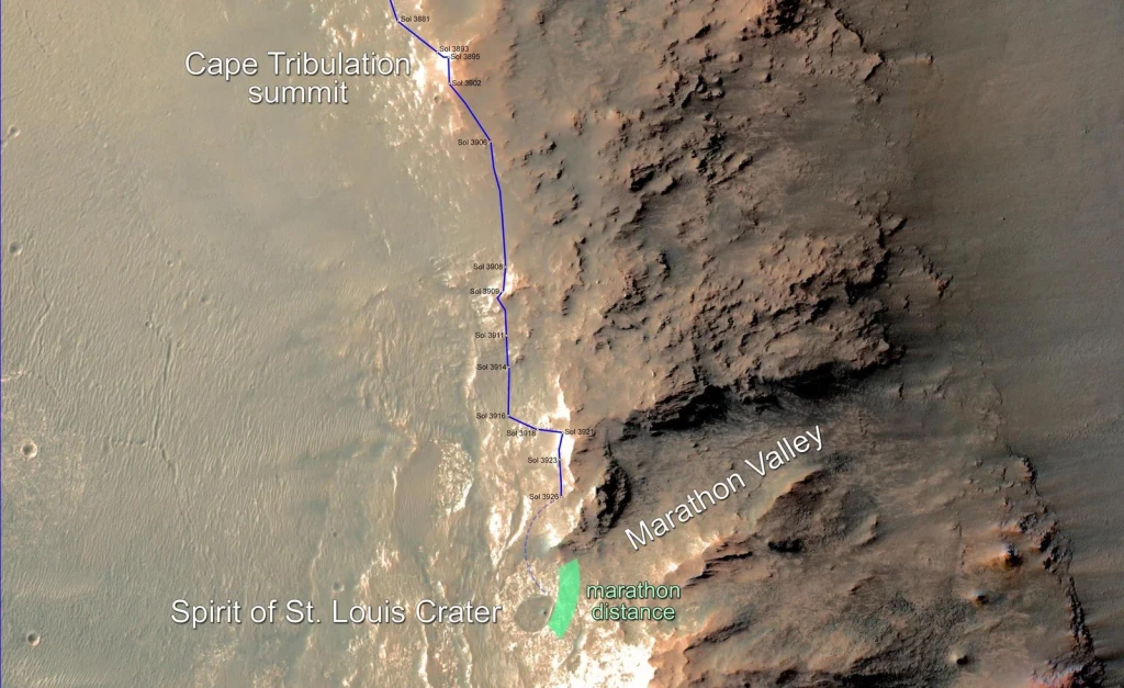 Opportunity Rover Nears Mars Marathon Feat, from Mars