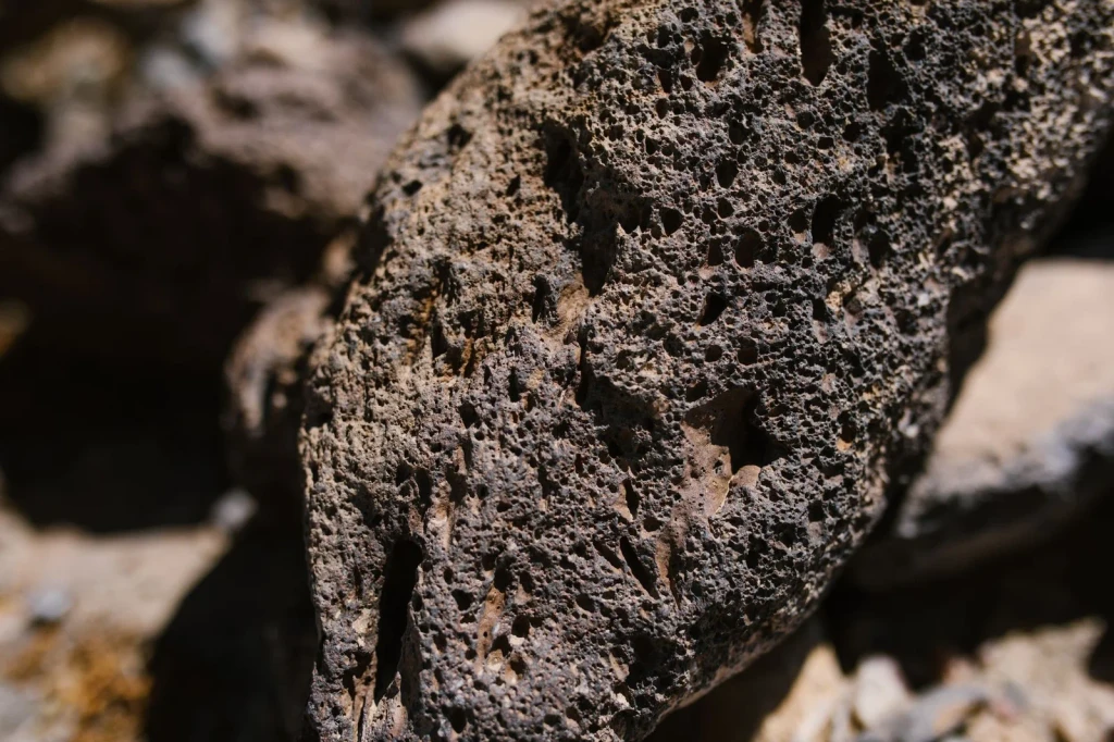 Porous Stone, from Obsidian Cut Before Metal Existed