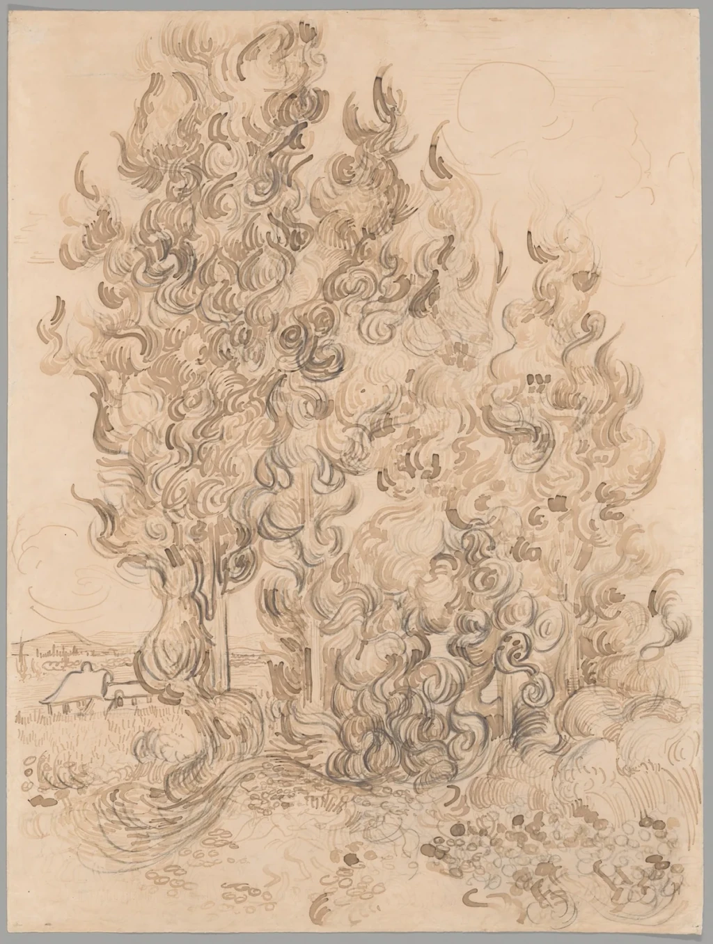 Cypresses, from Post-Impressionism