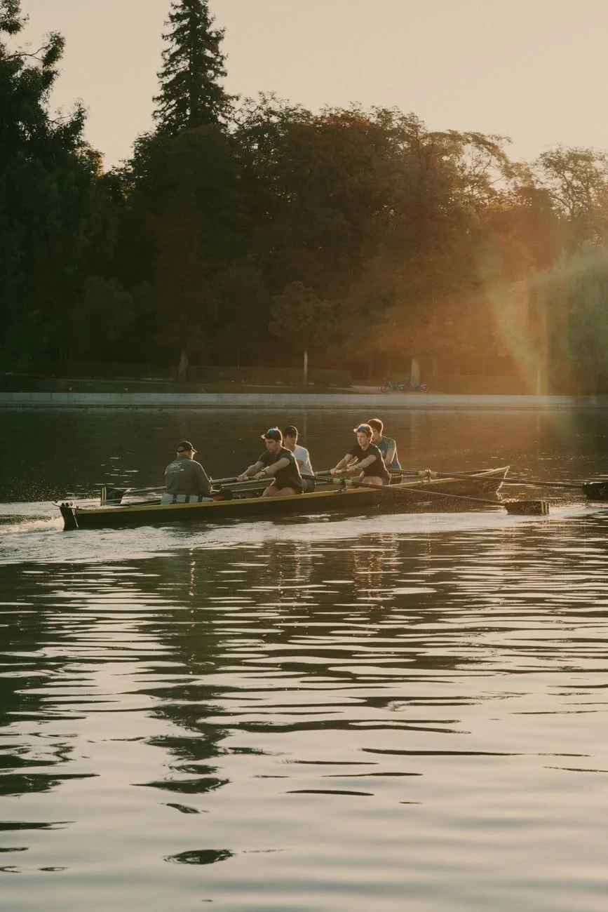 Golden Hour on Water, from Rowing: The Oldest Way to Move on Water