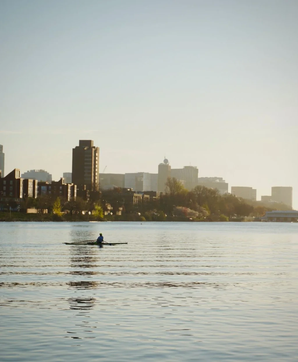 Lone Rower, Daybreak, from Rowing: The Oldest Way to Move on Water
