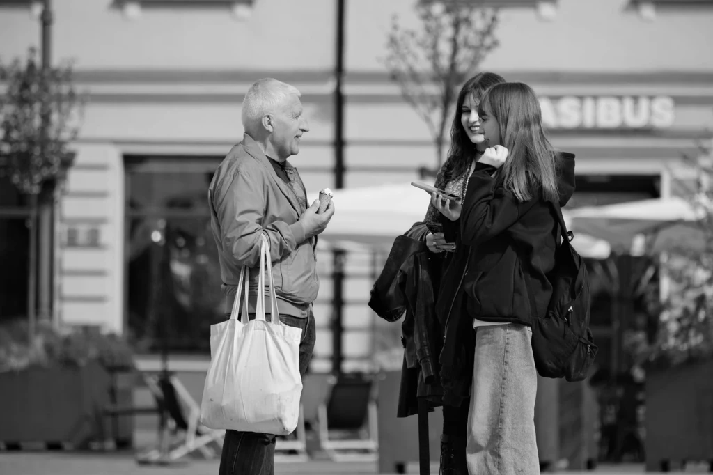 Three in Exchange, from Strangers on the Street, Caught