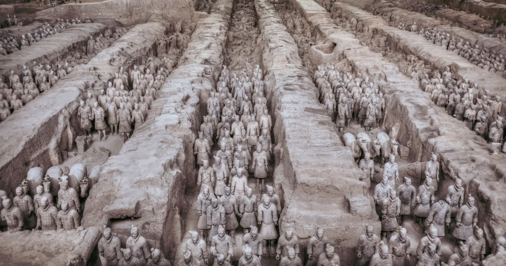 Aerial Perspective, from Terracotta Army: An Emperor's Stone Escort