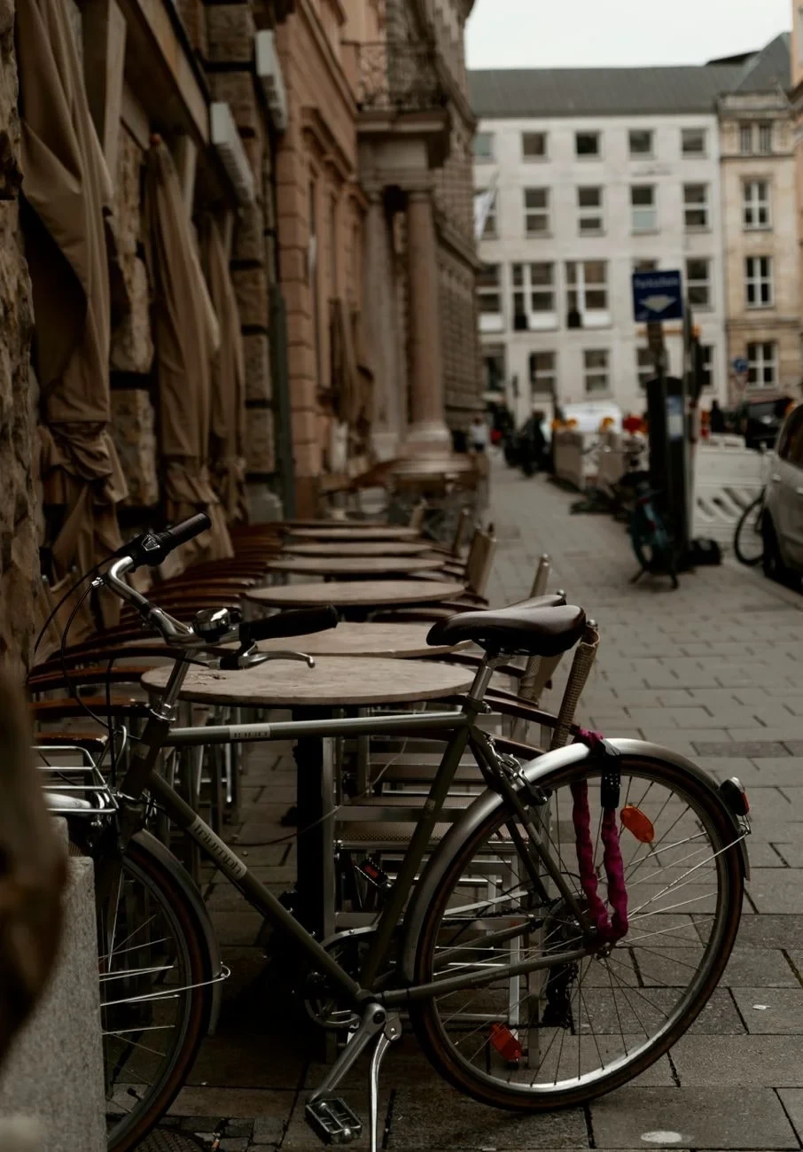 Sidewalk Café, Munich, from The Bicycle Asked Nothing of Anyone