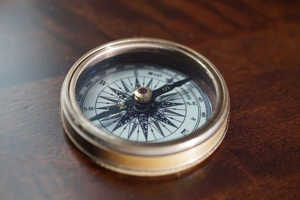 **Compass** on **Wood**, from The Compass Needle That Opened the Ocean