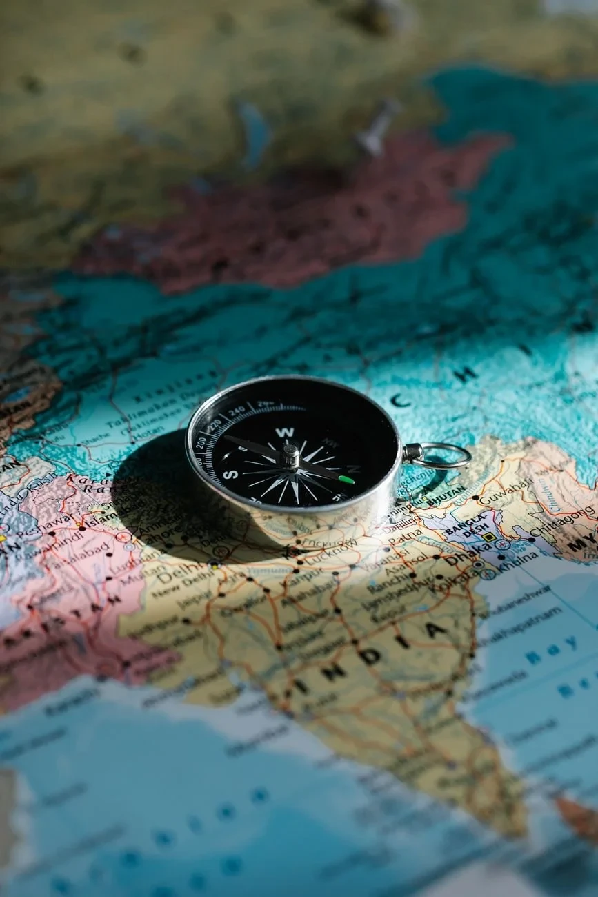 Compass on India, from The Compass Needle That Opened the Ocean