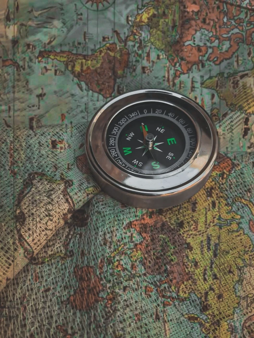 Metal Compass on Map, from The Compass Needle That Opened the Ocean