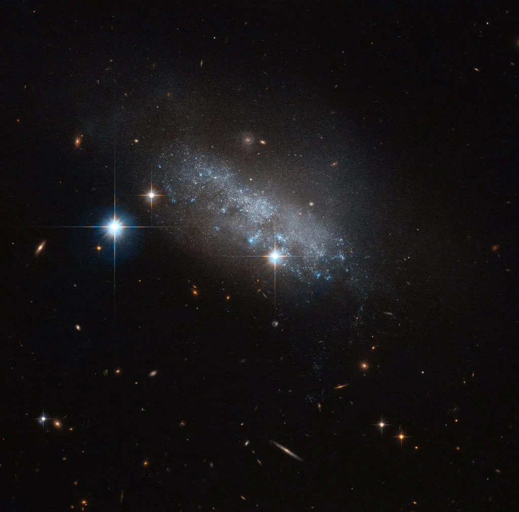 Hubble Spotlight on Irregular Galaxy, from The Cosmos: Where Stars Are Born