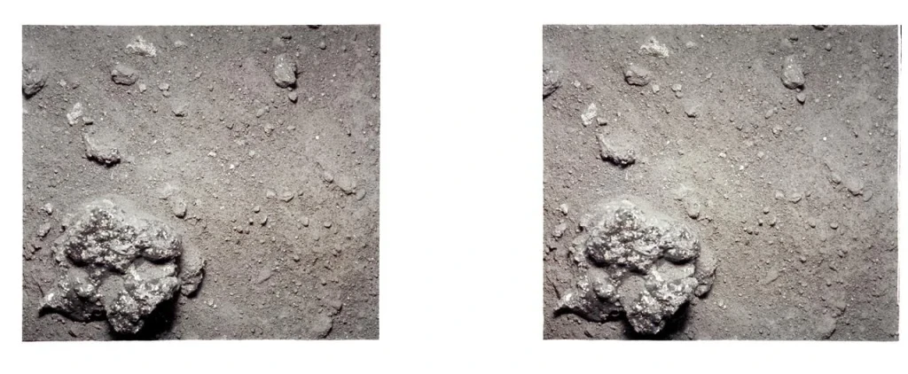 Apollo 12 stereo view of lunar surface, from The Moon: Getting There and Back