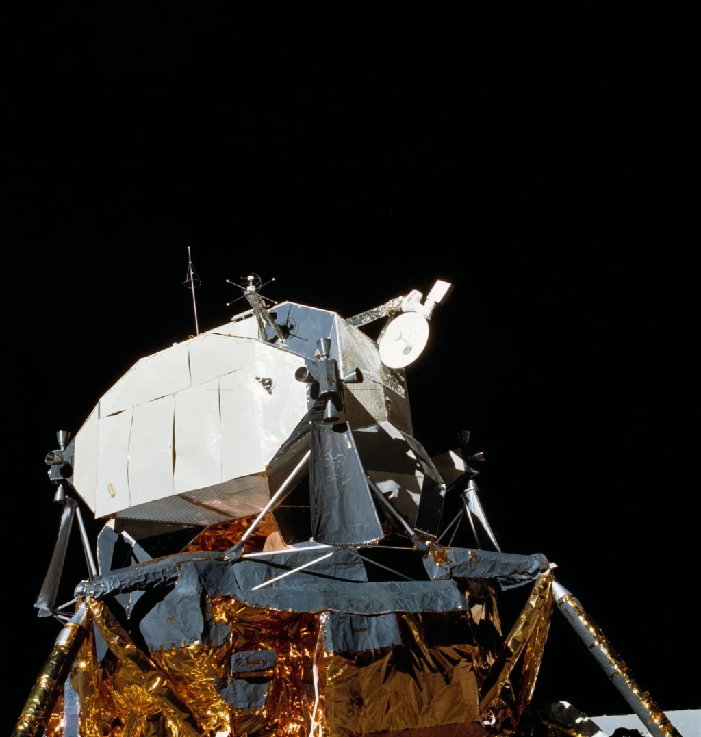 View of the Apollo 16 Lunar Module on the lunar surface, from The Moon: Getting There and Back