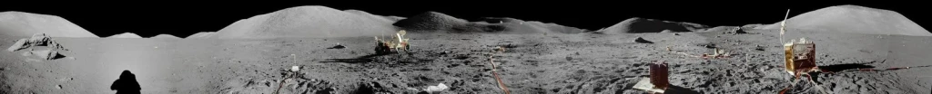 Panorama view of Apollo 17 Lunar surface photos, from The Moon