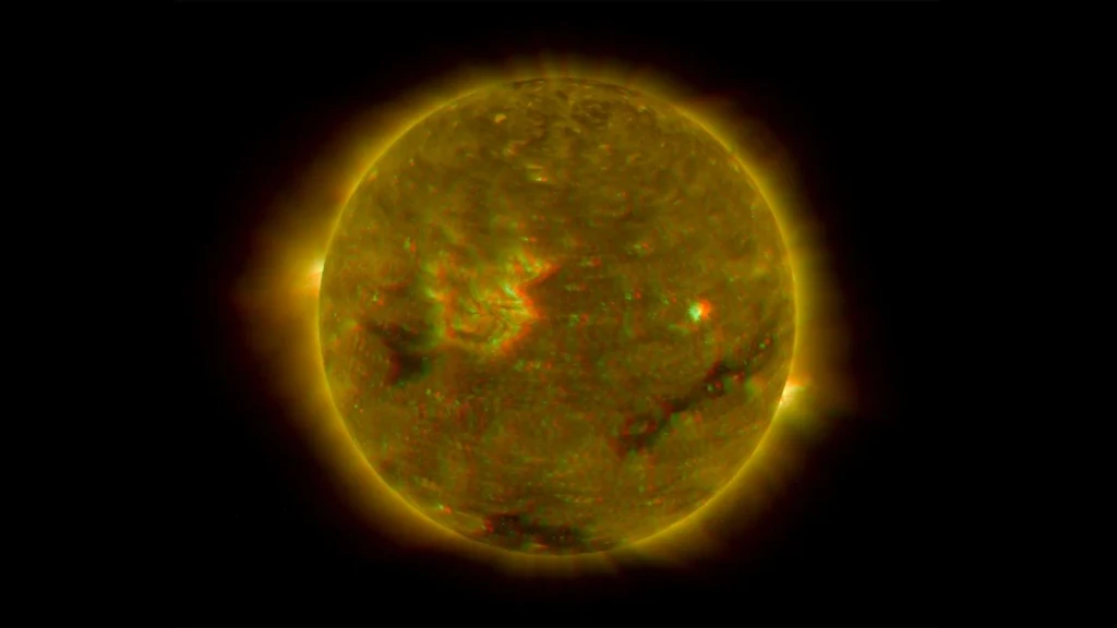 Full Disk Image of the Sun, March 26, 2007 Anaglyph, from The Sun