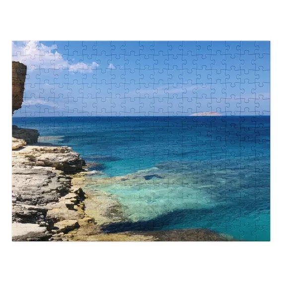 Koufonisia Turquoise Cove Photo Puzzle, Greek Island Jigsaw, Travel Gift, Ventures & Voyages, from Ventures & Voyages