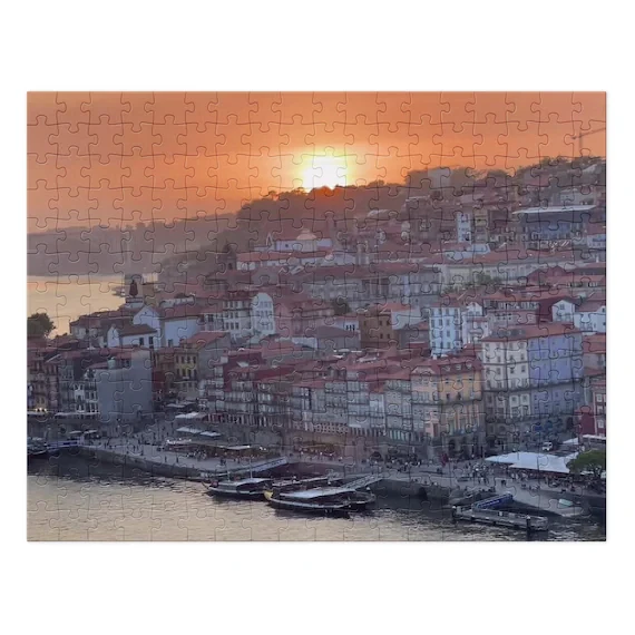 Porto Douro at Sunset Photo Puzzle, Travel Jigsaw, Adventure Gift, Ventures and Voyages, from Ventures & Voyages