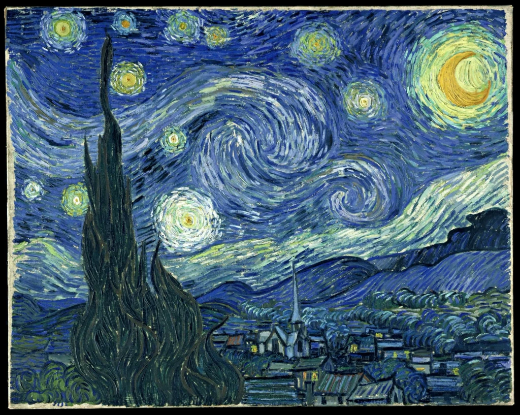 The Starry Night, June 1889. Museum of Modern Art, New York, from Vincent van Gogh