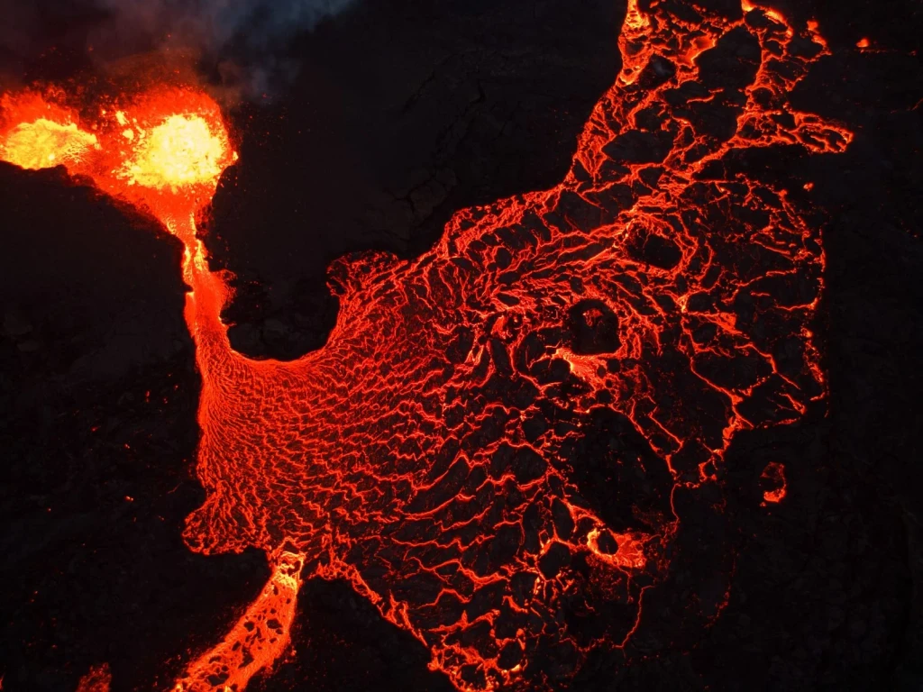 Aerial Glow, from Volcanoes Are the Planet Rebuilding Itself