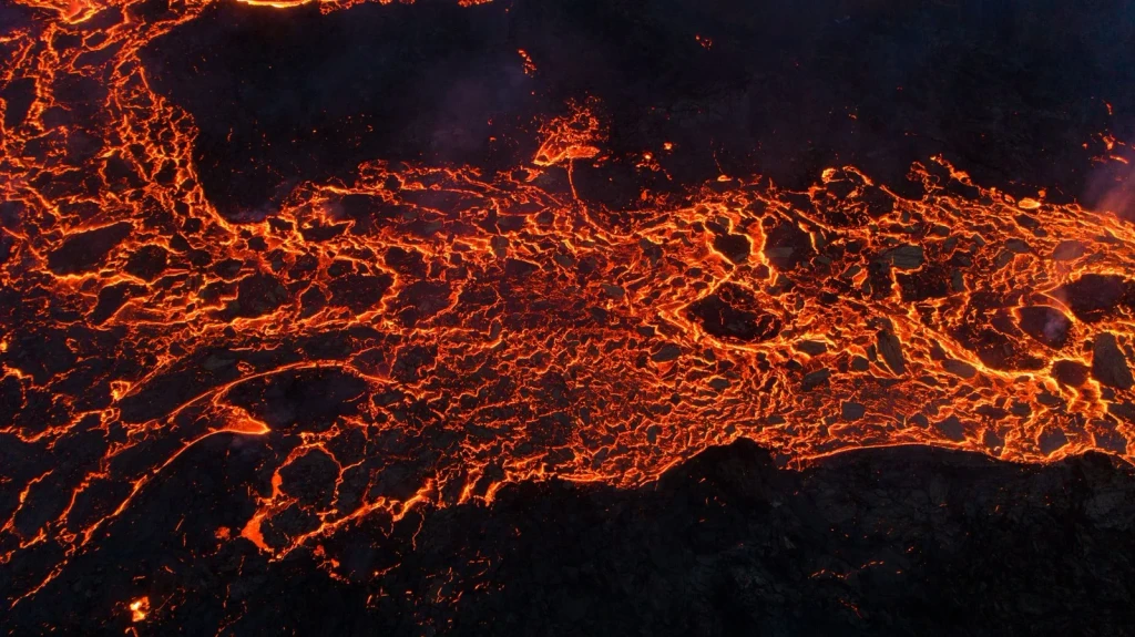 Red Flow, from Volcanoes Are the Planet Rebuilding Itself