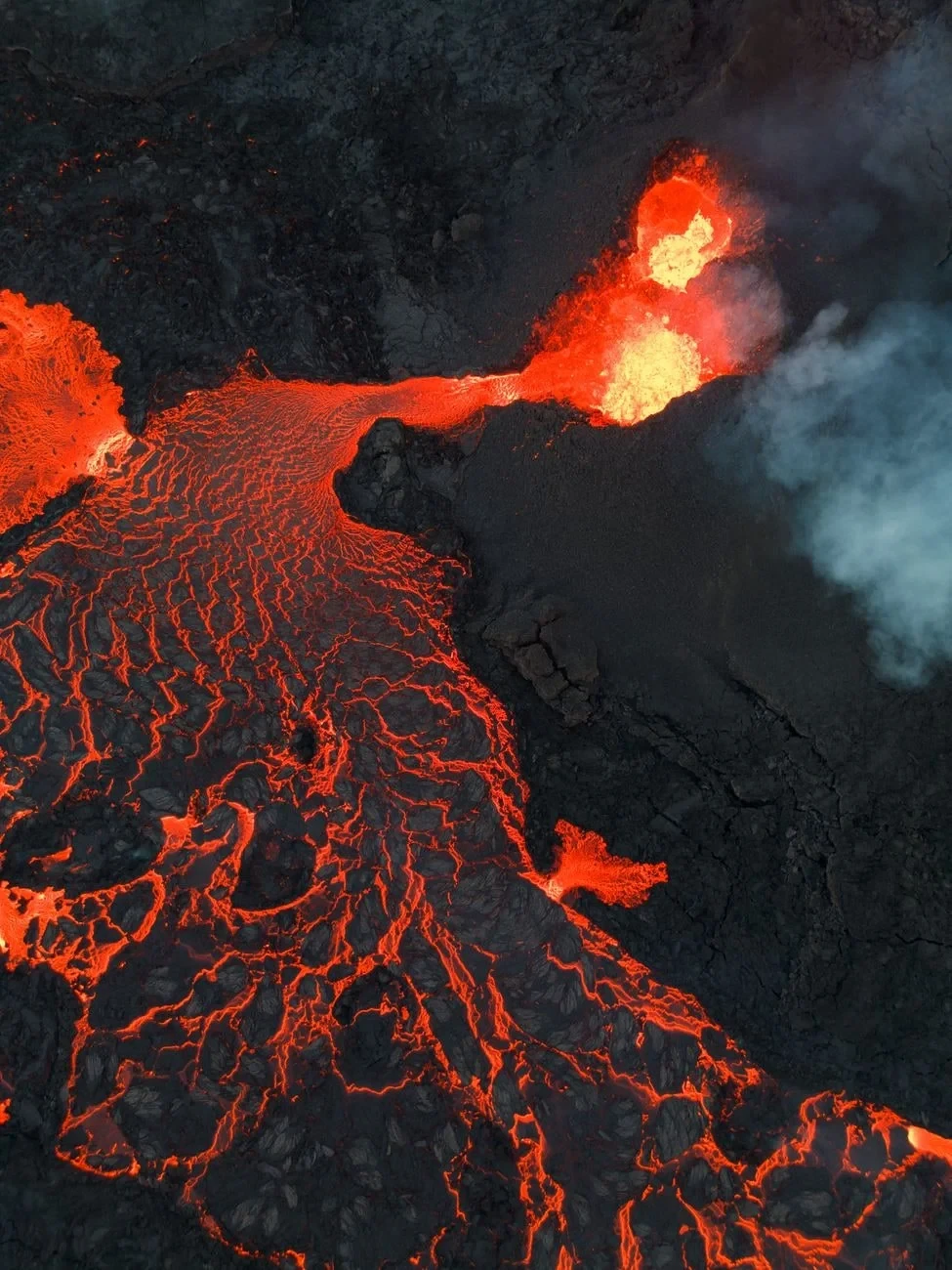 Fagradalsfjall's Glow, from Volcanoes Are the Planet Rebuilding Itself