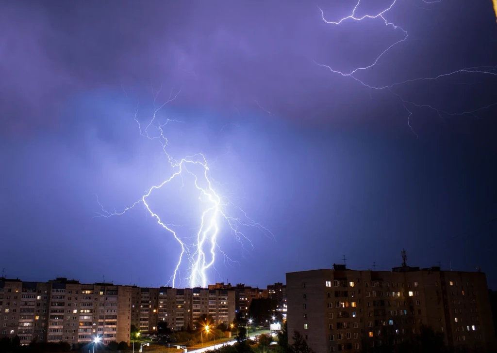Cityscape Storm, from What Lightning Taught Us