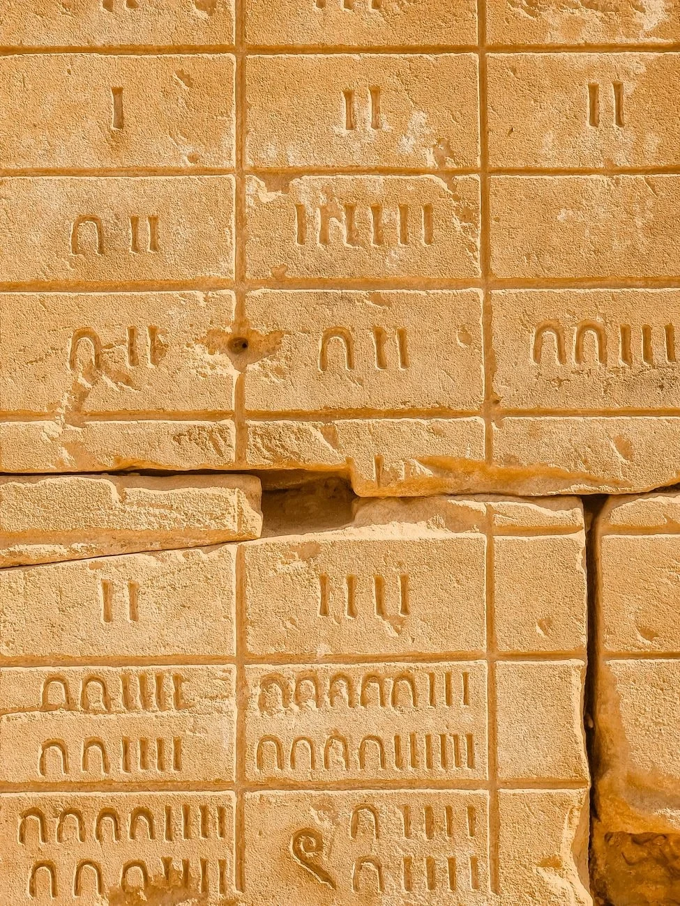 Luxor Hieroglyphs, from When Marks Became Writing